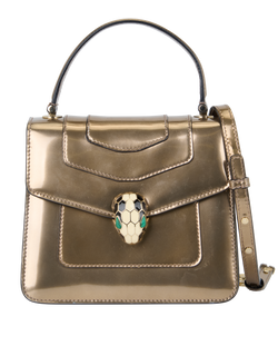 Small Serpenti Forever Top Handle, Patent, Bronze, MII, M/DB/S, 3*